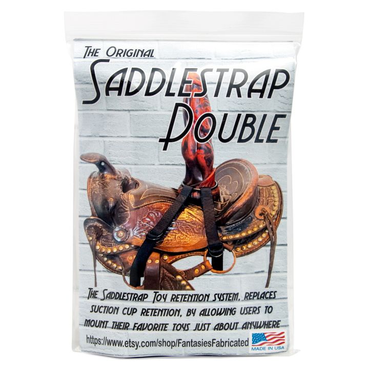 Packaging of the SADDLESTRAP - DOUBLE, showcasing the 